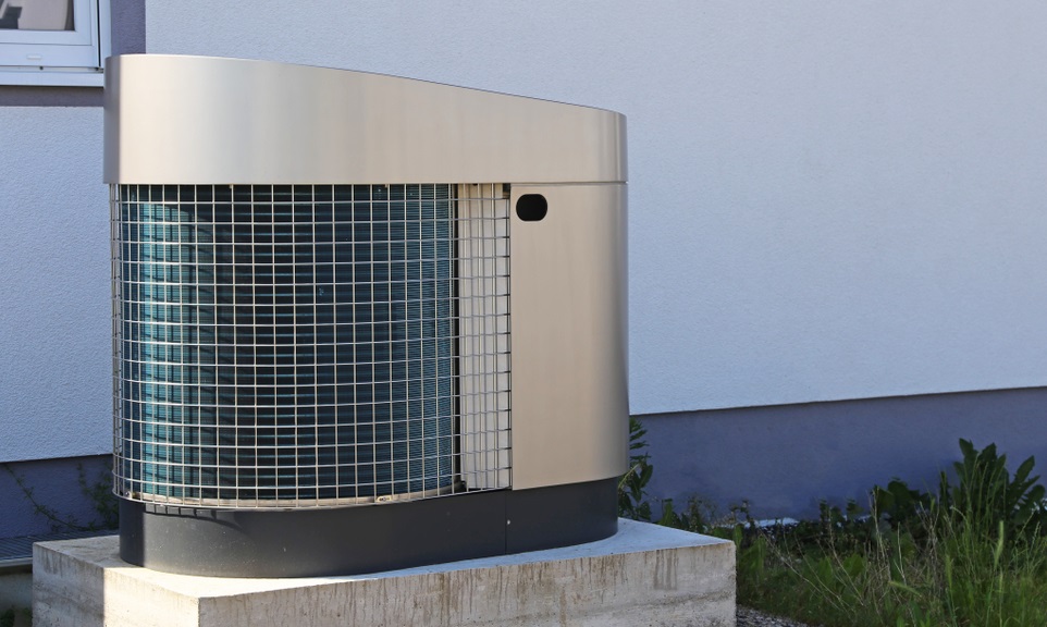 Heat pump on a residential home