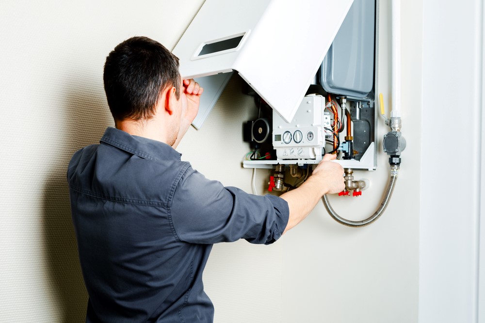 boiler repair and inspection in process