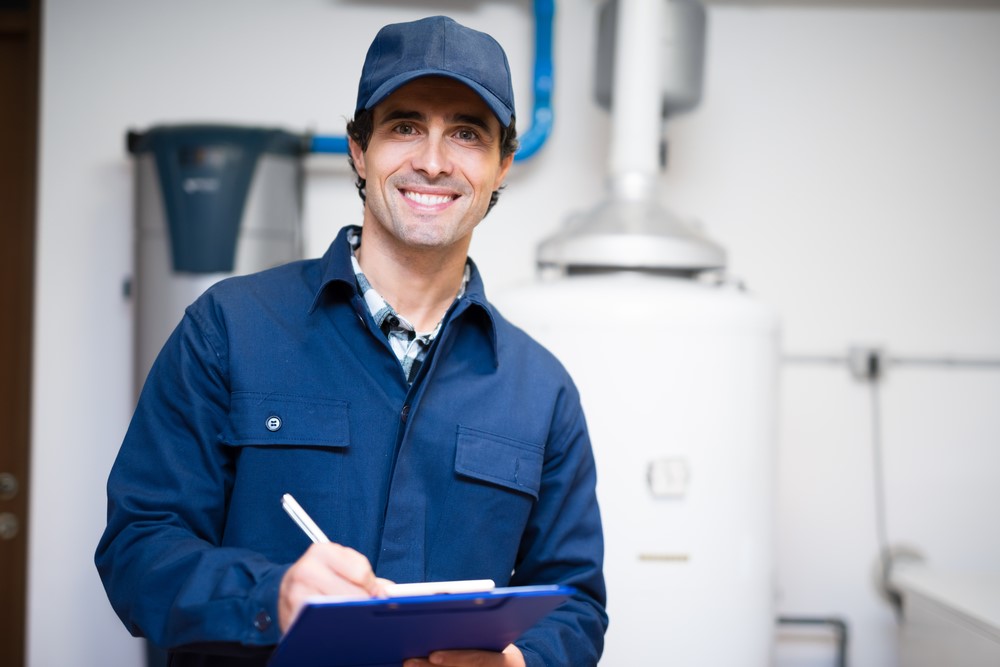 boiler technician with checklist