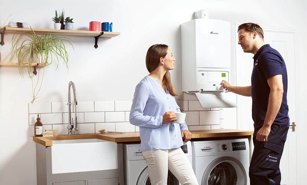 couple near boiler