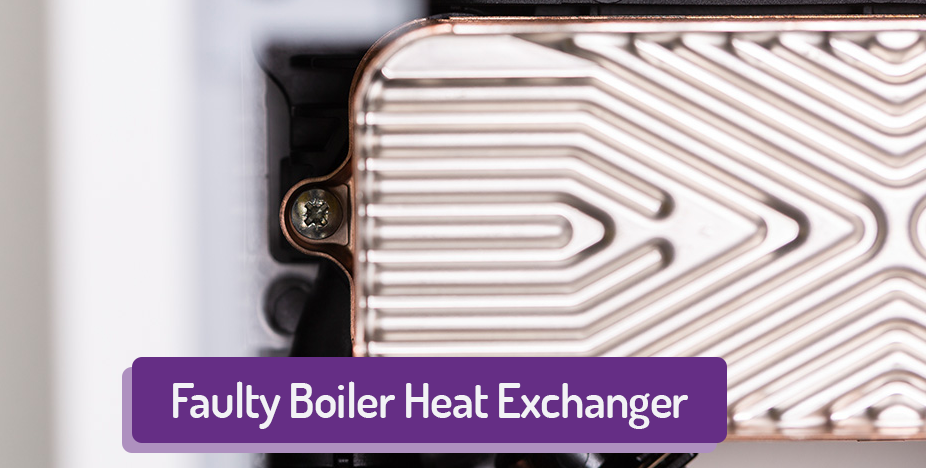 Faulty boiler heat exchanger