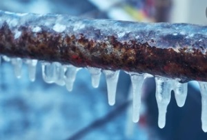 frozen condensed pipe