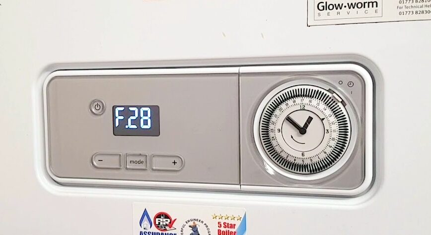 glow worm boiler with f.28 error