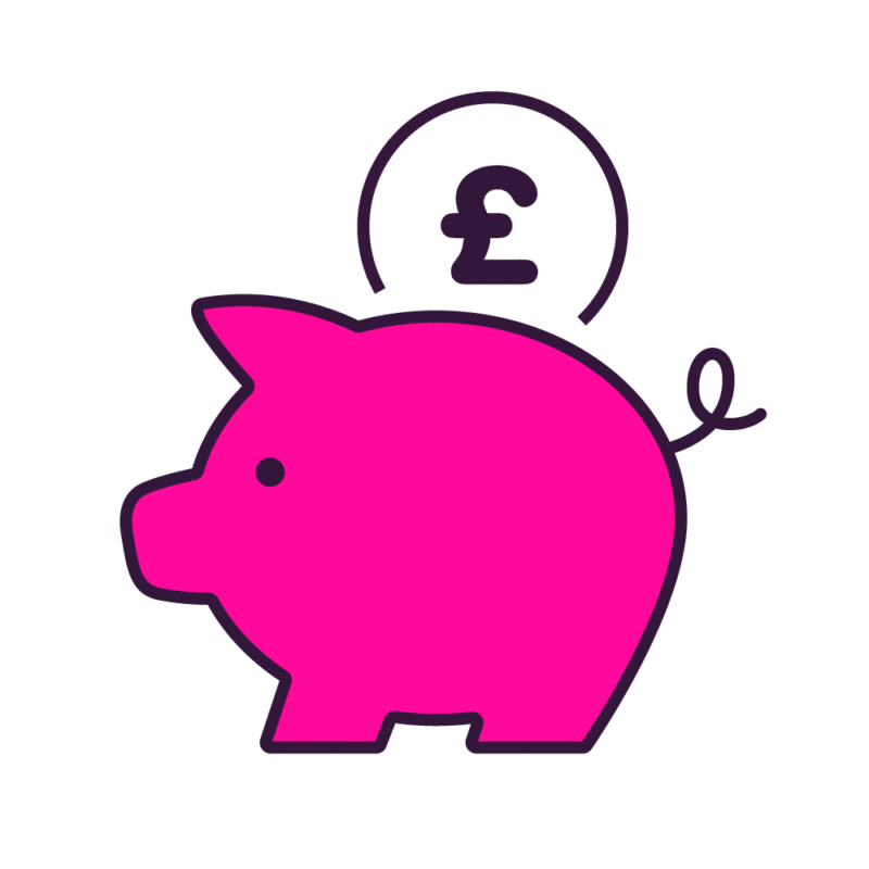 piggy bank to save money on central heating costs