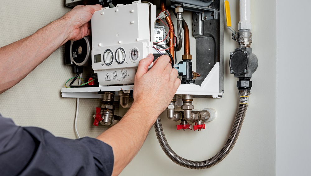 repair of a gas boiler